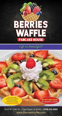 Berries waffle pancake house